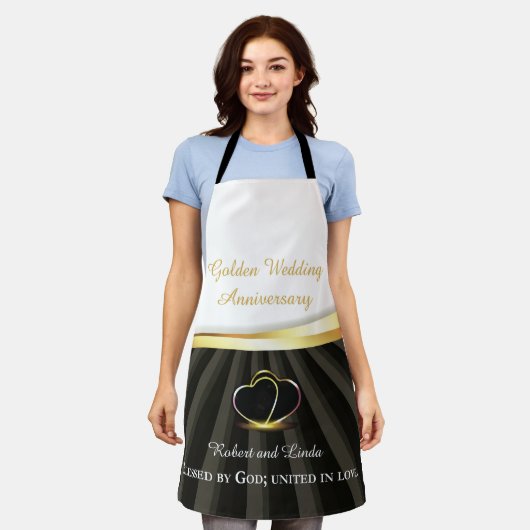 Golden 50e bruiloft religieus Jubileum Schort (Gedragen)