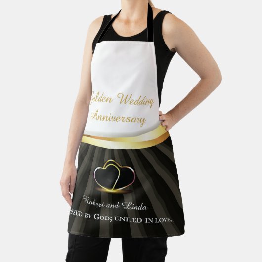 Golden 50e bruiloft religieus Jubileum Schort (Insitu)