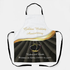 Golden 50e bruiloft religieus Jubileum Schort