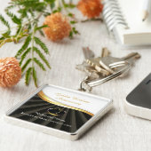 Golden 50e bruiloft religieus Jubileum Sleutelhanger (Zijkant)