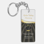 Golden 50e bruiloft religieus Jubileum Sleutelhanger (Voorkant Links)