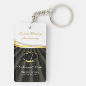 Golden 50e bruiloft religieus Jubileum Sleutelhanger (achterkant)