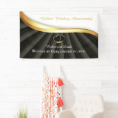 Golden 50e bruiloft religieus Jubileum Spandoek (Insitu)