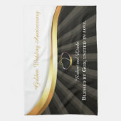 Golden 50e bruiloft religieus Jubileum Theedoek (Verticaal)