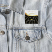 Golden 50e bruiloft religieus Jubileum Vierkante Button 5,1 Cm (In situ)