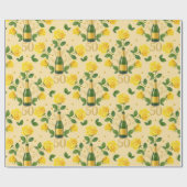 Golden 50e Jubileum Yellow Roses Wrapping Pape Cadeaupapier (Vlak)