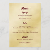 Golden - 50e - Menu Ontvangst Jubileum (Achterkant)