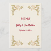 Golden - 50e - Menu Ontvangst Jubileum (Voorkant)