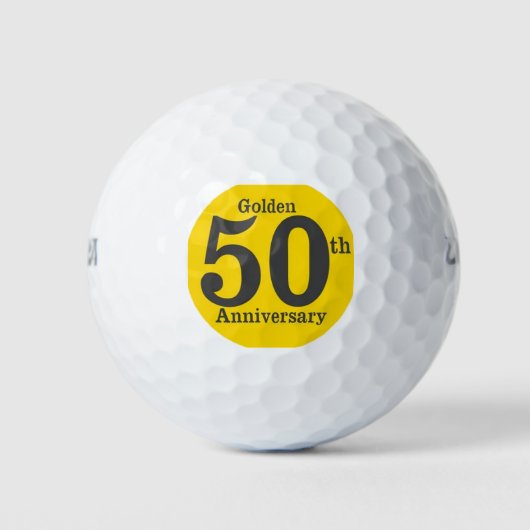 Golden 50ste Jubileum golfbal Golfballen (Voorkant)