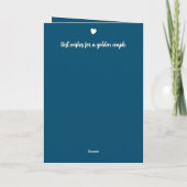 Golden 50ste verjaardag: foto's blauw kaart (Achterkant)