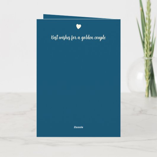 Golden 50ste verjaardag: foto's blauw kaart (Achterkant)