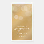 Golden 50th Bruiloft Jubileum Feestservetten Servet (Voorkant)