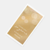 Golden 50th Bruiloft Jubileum Feestservetten Servet (Hoek)