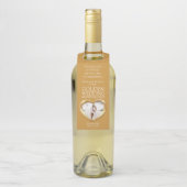 Golden 50th bruiloft Jubileum foto hart Flessenhanger (Op fles)