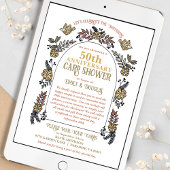 Golden 50th Bruiloft Jubileum Kaart Douche