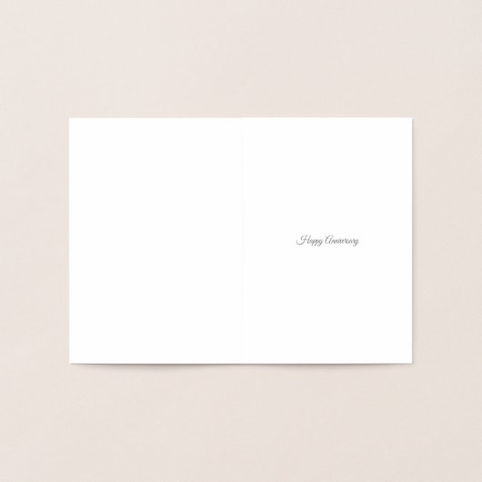 Golden 50th Bruiloft Jubileum kaart met hart (Binnen)