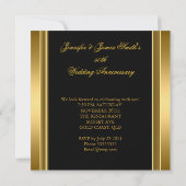 Golden 50th Jubileum Elegant Wedding Gold Kaart (Achterkant)