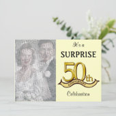 Golden (50th) Jubileum Feestuitnodigingen Kaart (Staand voorkant)