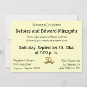 Golden (50th) Jubileum Feestuitnodigingen Kaart (Achterkant)