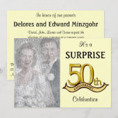 Golden (50th) Jubileum Feestuitnodigingen Kaart (Voorkant / Achterkant)