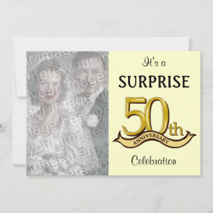 Golden (50th) Jubileum Feestuitnodigingen Kaart
