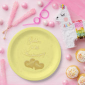 Golden 50th Jubileum Gepersonaliseerd Papieren Bordje (Feest)