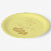 Golden 50th Jubileum Gepersonaliseerd Papieren Bordje (Gekanteld)