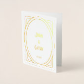 Golden 50th Jubileum gepersonaliseerde Kaart (Voorkant)