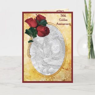 Golden 50th Jubileum Kaart