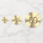 Golden 50th Jubileum of 50 jaar service Confetti (Voorkanten)