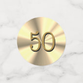 Golden 50th Jubileum of 50 jaar service Confetti (Kleine voorkant)