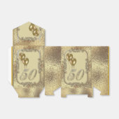 Golden 50th Jubileum Party Goodie Favor Box Bedankdoosjes (Uitgevouwen)