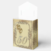 Golden 50th Jubileum Party Goodie Favor Box Bedankdoosjes (Geopend)