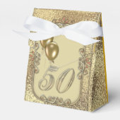 Golden 50th Jubileum Party Goodie Favor Box Bedankdoosjes (Voorkant Zijde)