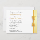 Golden 50th Jubileum Party-uitnodigingen Kaart (Achterkant)