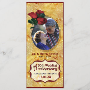 Golden 50th Jubileum Save The Date