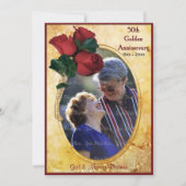 Golden 50th Jubileum Save The Date (Voorkant)