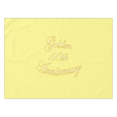 Golden 50th Jubileum Tablecloth Tafelkleed (Voorkant (Horizontaal))