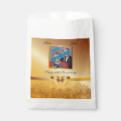 Golden 50th Jubileum Wedding Photo Template Bedankzakje (Voorkant)