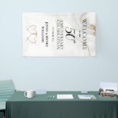 Golden 50th Wedding Jubileum Celebration Spandoek (Beurs)