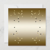 Golden 50th Wedding Jubileum Confetti Gold Kaart (Achterkant)
