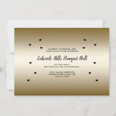 Golden 50th Wedding Jubileum Confetti Kaart (Achterkant)