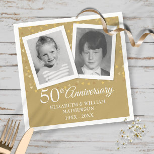 Golden 50th Wedding Jubileum Fun Child Photos Servet