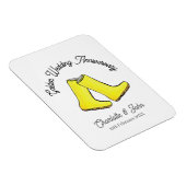 Golden 50th Wedding Jubileum gele laars Magneet (Rechterzijde)