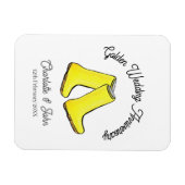 Golden 50th Wedding Jubileum gele laars Magneet (Horizontaal)