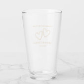 Golden 50th Wedding Jubileum Hart Gepersonaliseerd Glas (Achterkant)