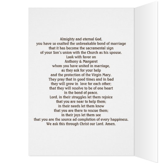 Golden 50th Wedding Jubileum huwelijksgebed (Binnen (Links))