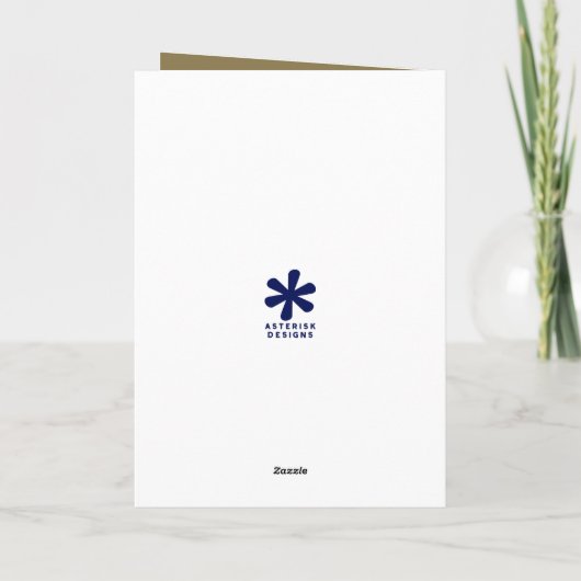 Golden 50th Wedding Jubileum Kaart (Achterkant)