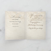 Golden 50th Wedding Jubileum, parels en kant Kaart (Binnen)