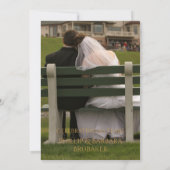 Golden 50th Wedding Jubileum Party Hartfoto Kaart (Achterkant)